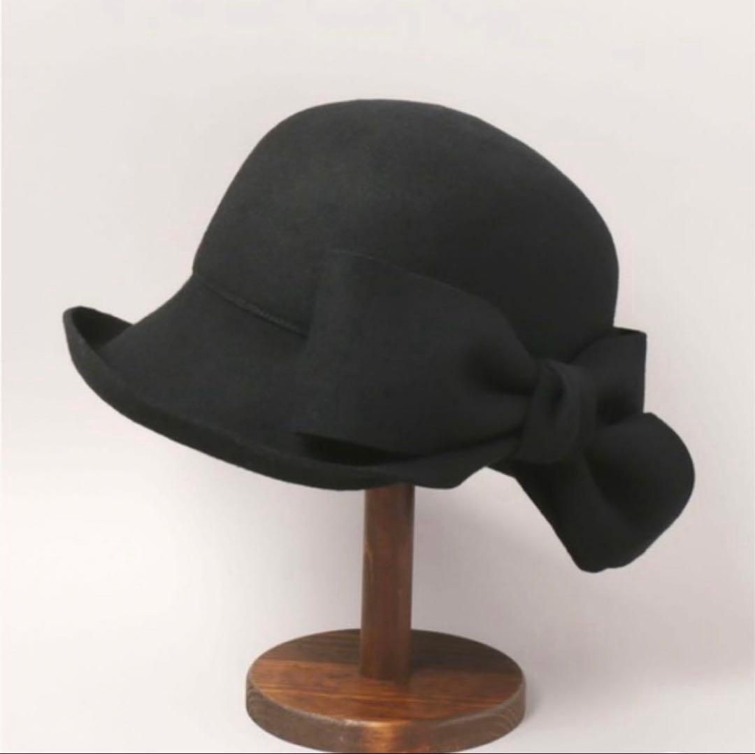 美品　CA4LA カシラ　ブリュレ　ウールハット　ブラック　フェルト