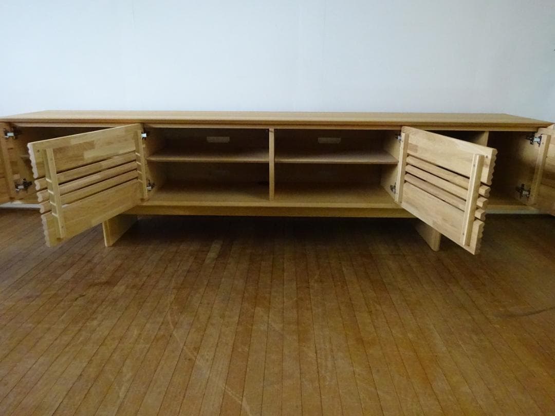 カリモク　ソリッドシリーズ　TVボード　QT80　オーク無垢材　超美品