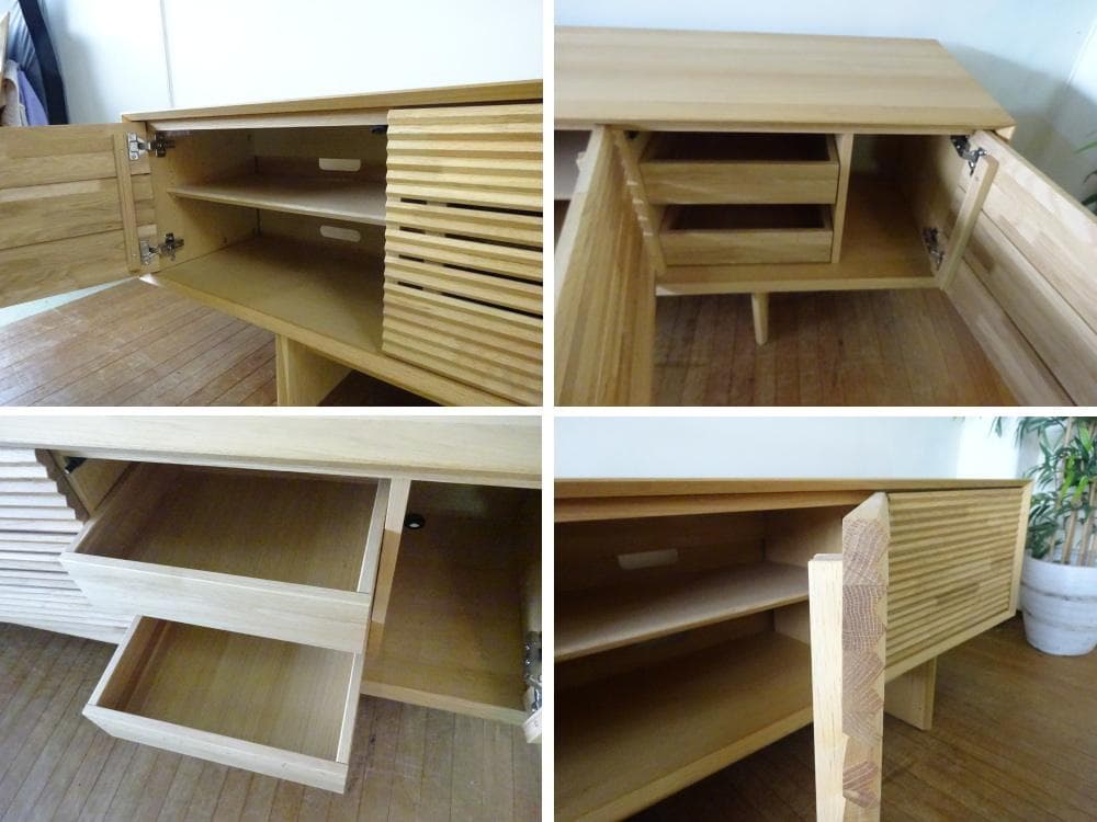 カリモク　ソリッドシリーズ　TVボード　QT80　オーク無垢材　超美品