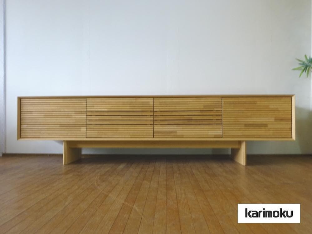 カリモク　ソリッドシリーズ　TVボード　QT80　オーク無垢材　超美品