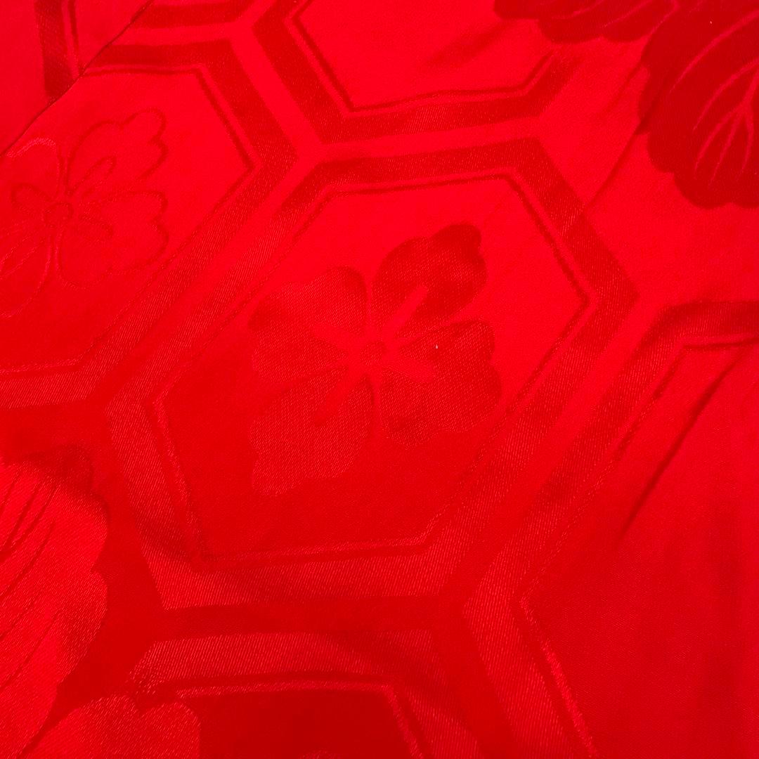 【着物と帯 時流】J241274s◆正絹 振袖用 長襦袢◆赤色 Mサイズ 美品