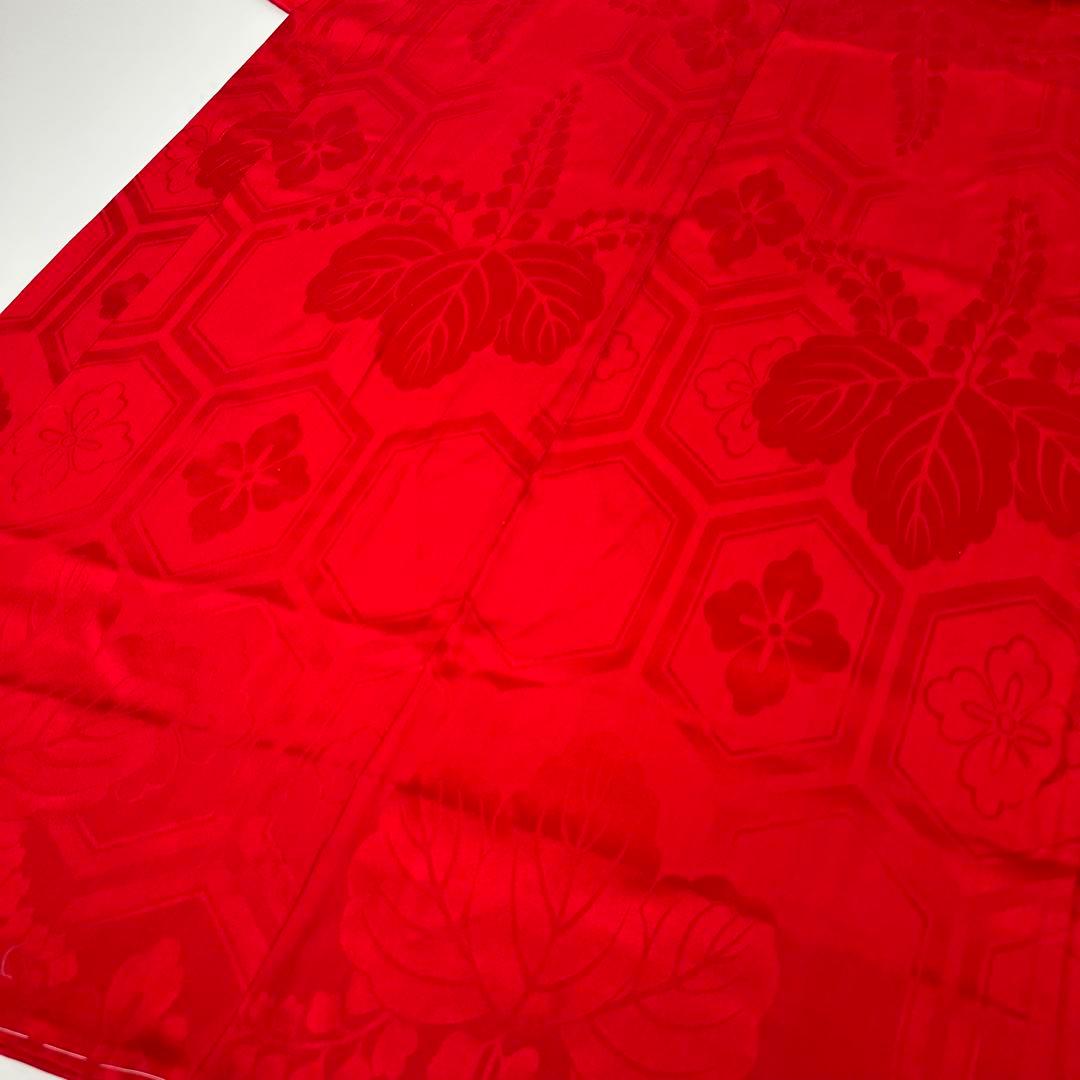 【着物と帯 時流】J241274s◆正絹 振袖用 長襦袢◆赤色 Mサイズ 美品