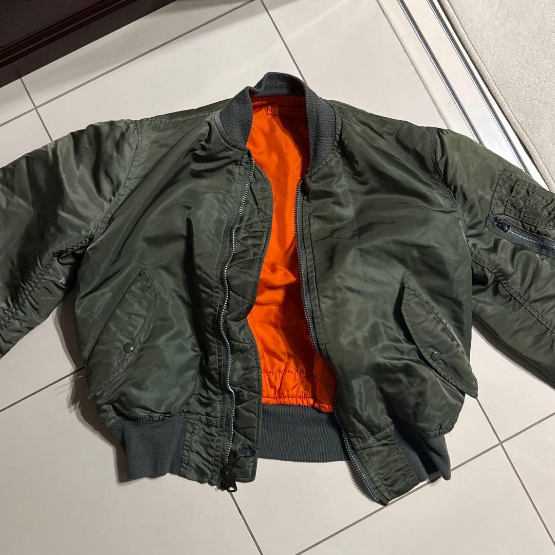 80's ALPHA INDUSTRIES MA-1 旧タグ IDEALジッパー