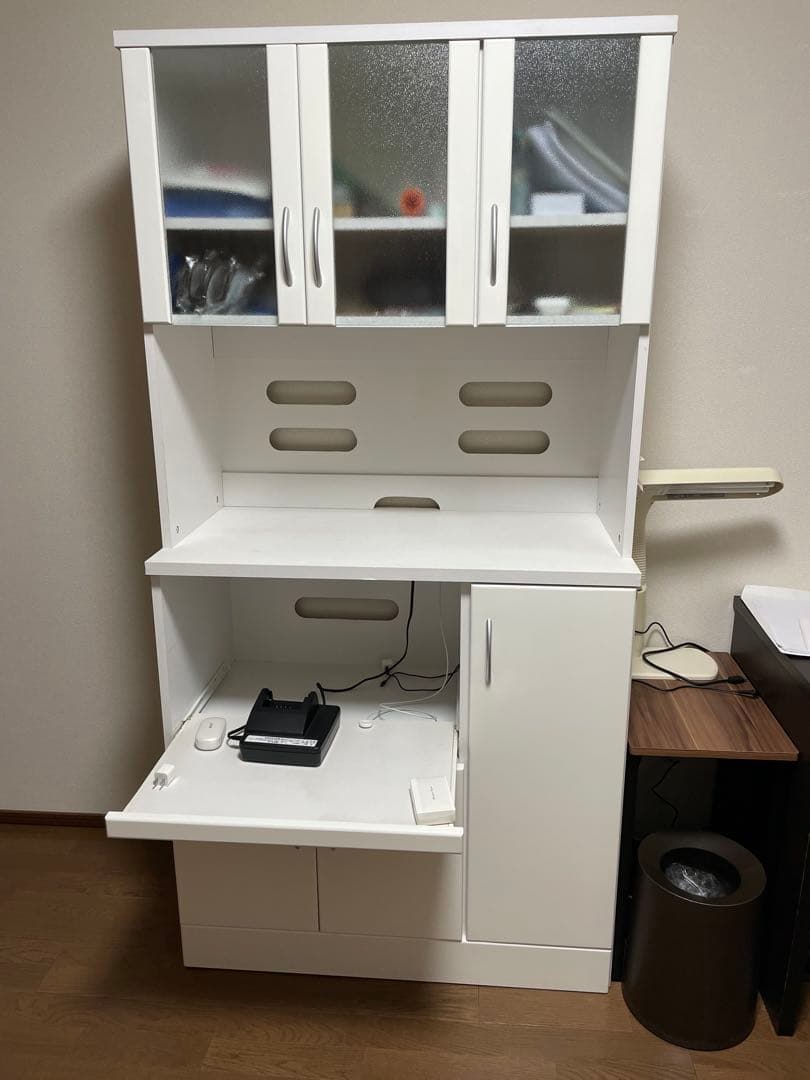 食器棚　レンジボード　ガラス扉 収納