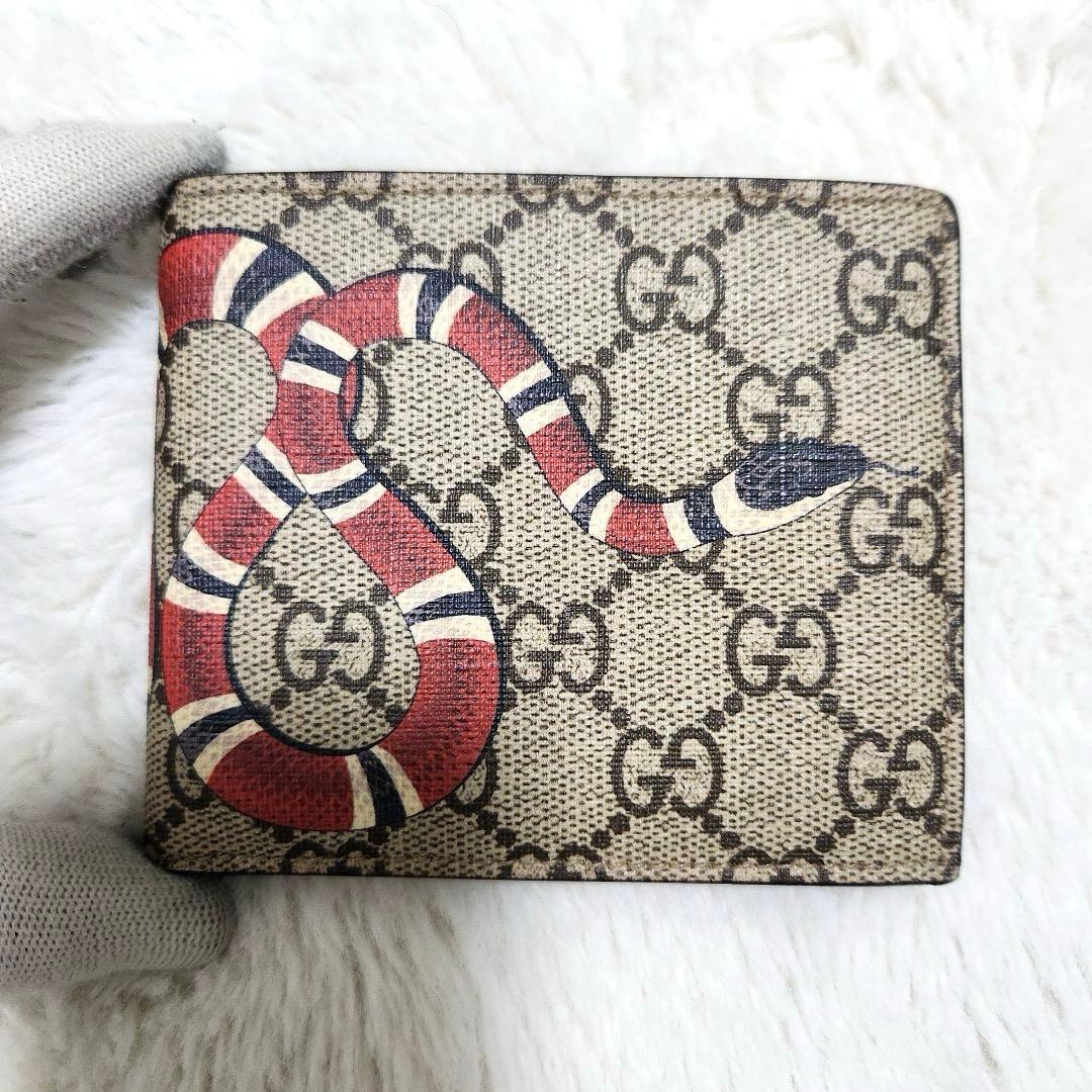 ちくたん✨極美品✨グッチ　二つ折り　小銭入れ　ケース　スネーク