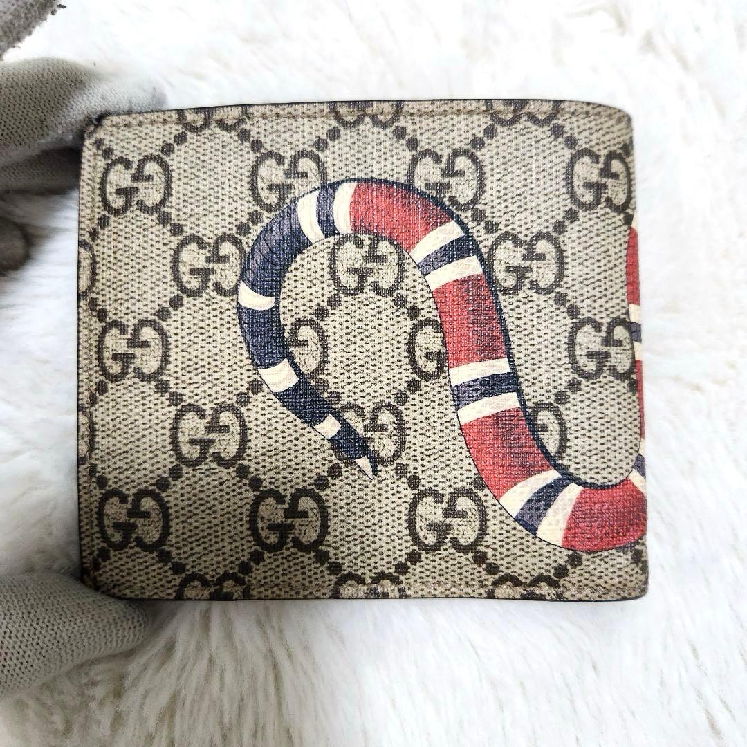 ちくたん✨極美品✨グッチ　二つ折り　小銭入れ　ケース　スネーク