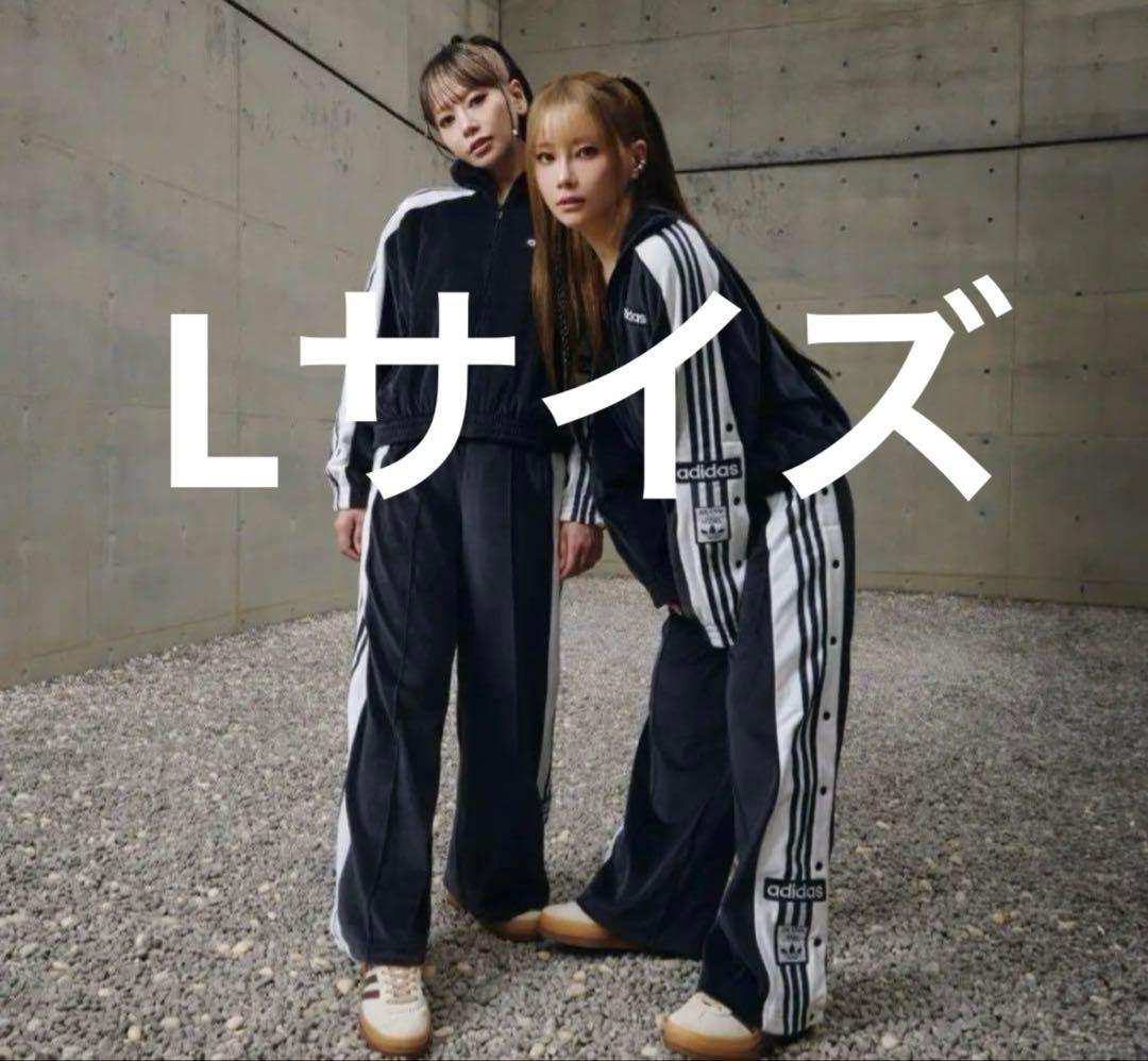 adidas ベロアセットアップ　Lサイズ