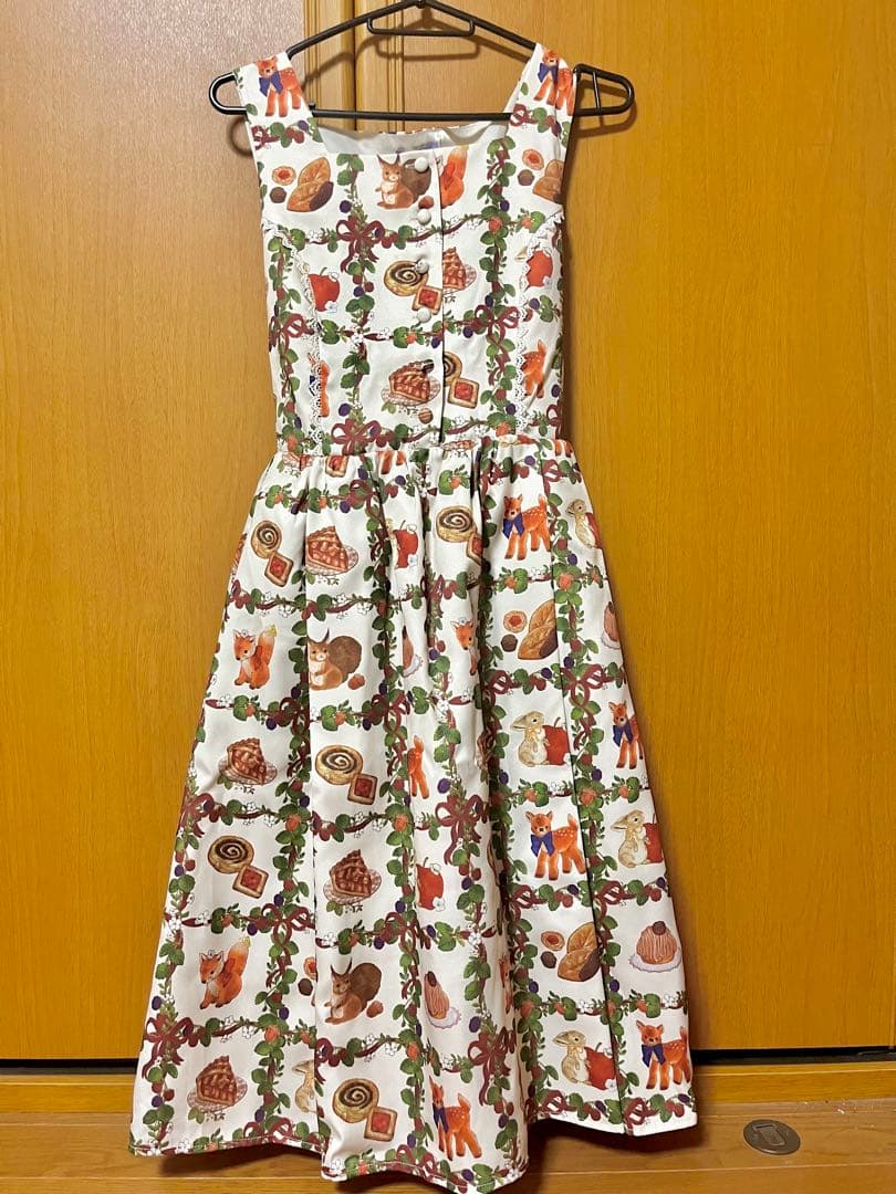 【新品・未使用】axes femme kawaii 森のケーキ屋さん柄ジャンスカ