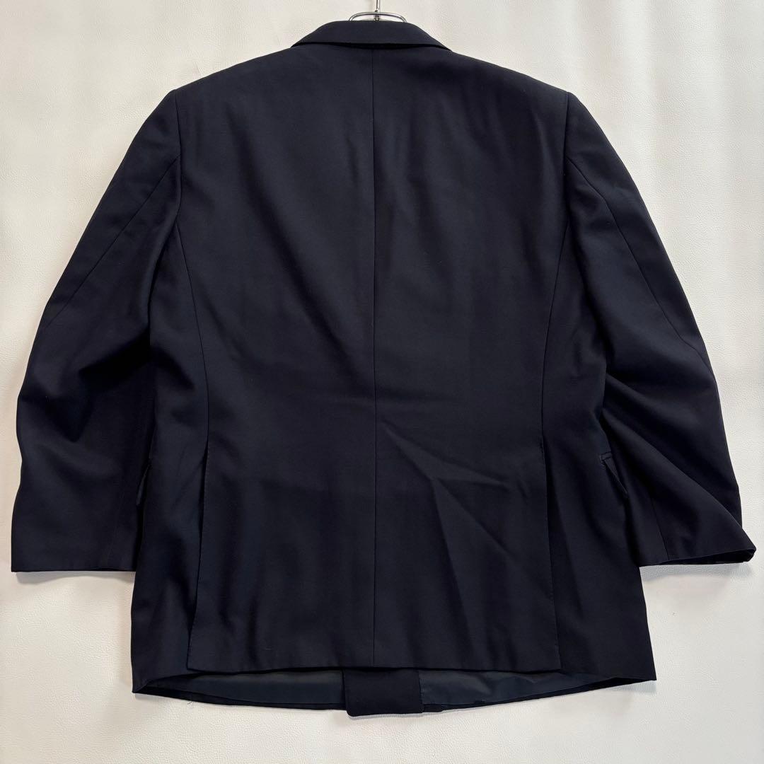 バーバリー 紺ブレ 金ボタン ダブルテーラードジャケット M タスマニアンウール