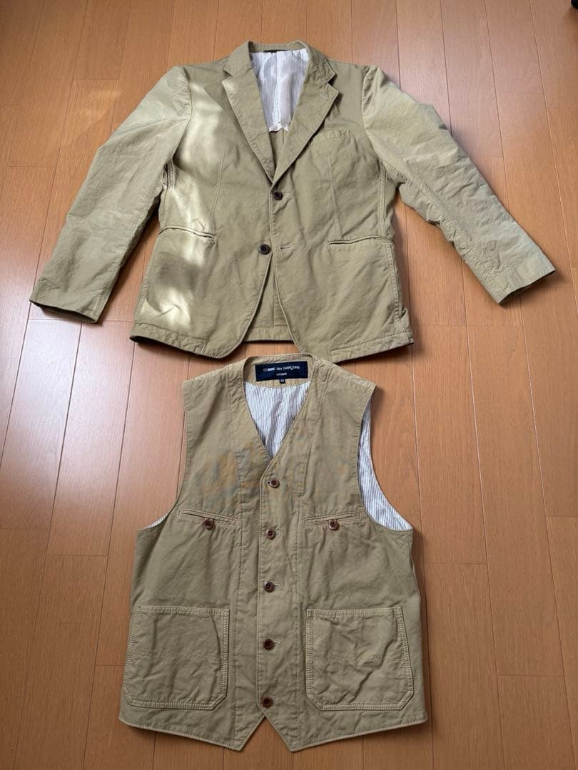 コムデギャルソンオム　ジャケット ベストセットXS