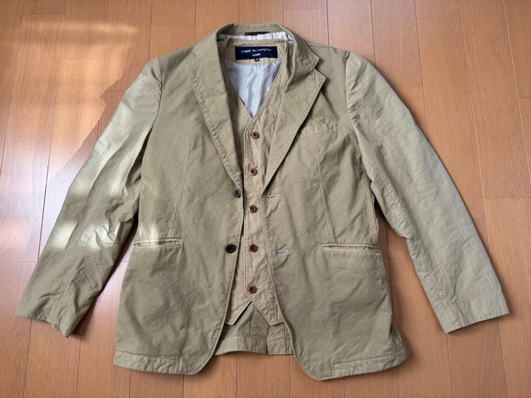 コムデギャルソンオム　ジャケット ベストセットXS