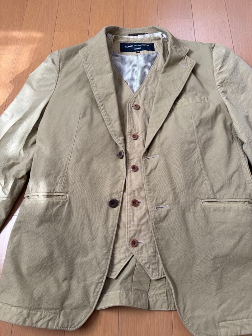 コムデギャルソンオム　ジャケット ベストセットXS