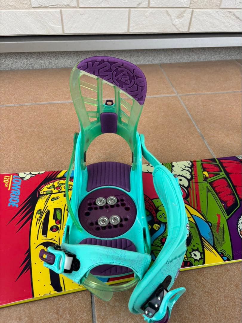 RIDE コミックスタイル スノーボード120 2点セット　ビンディングk2