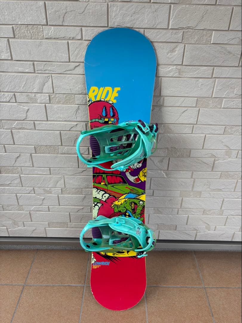 RIDE コミックスタイル スノーボード120 2点セット　ビンディングk2