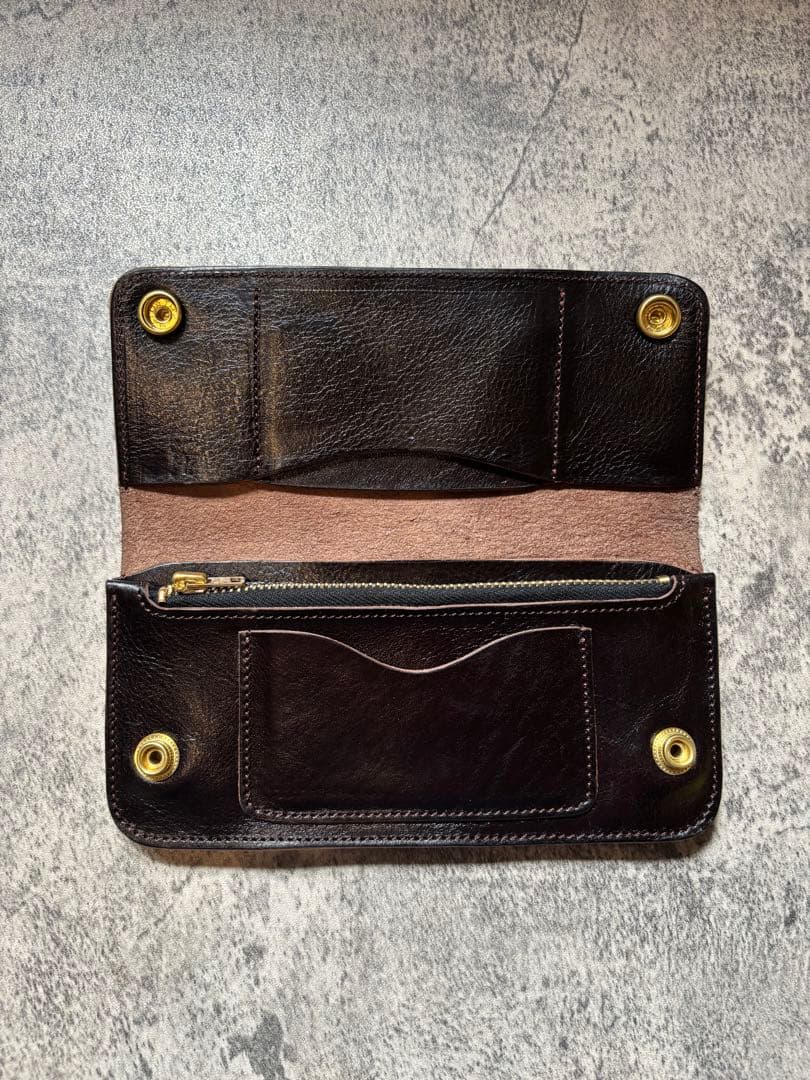 トラッカーウォレット 茶芯 ハンドメイド