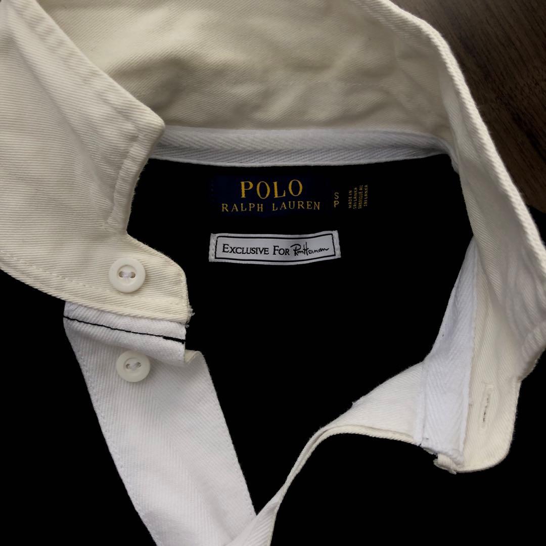 POLO RALPH LAUREN ブラック長袖ポロシャツ　ロンハーマン