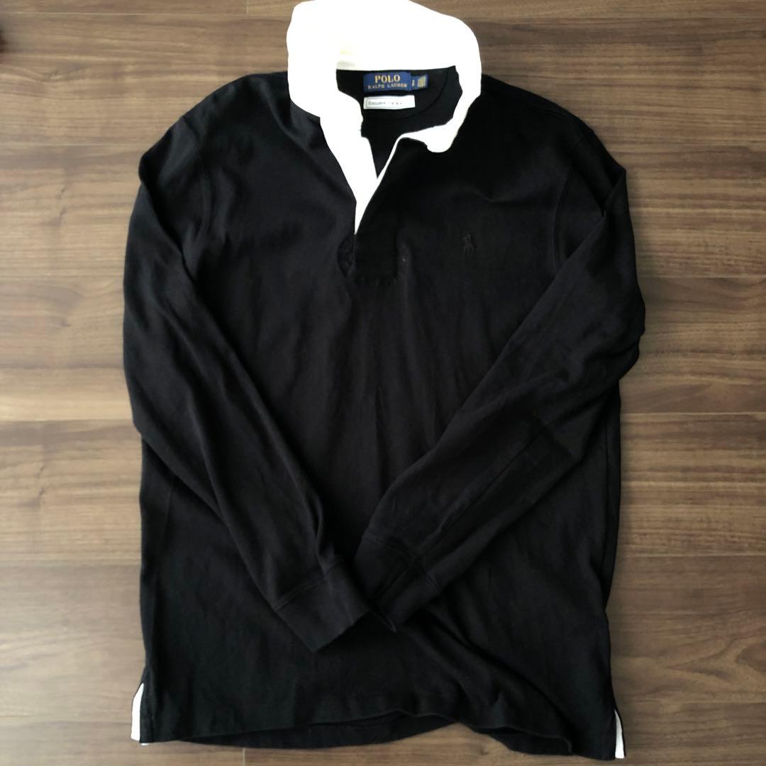 POLO RALPH LAUREN ブラック長袖ポロシャツ　ロンハーマン