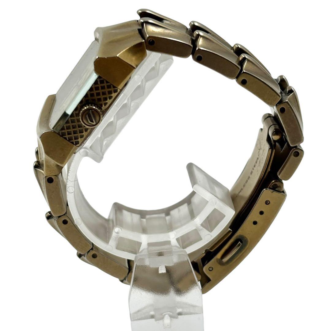 時計 archive 00s y2k diesel watch gold square