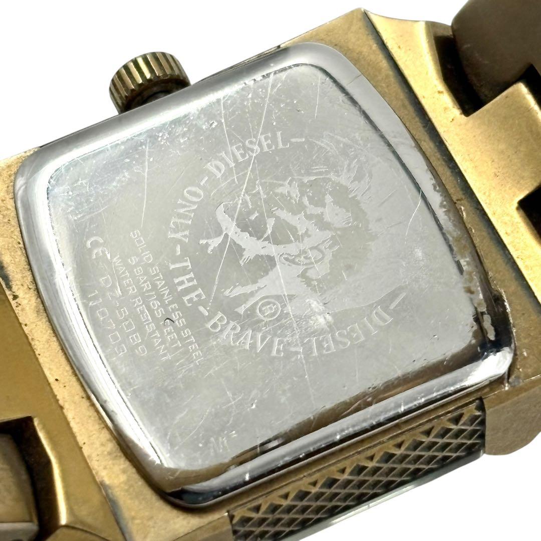 時計 archive 00s y2k diesel watch gold square