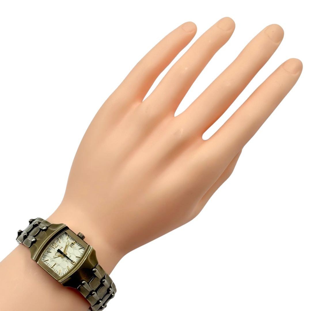 時計 archive 00s y2k diesel watch gold square