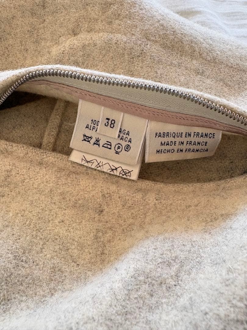 エルメスマルジェラ期　アルパカオーバーベスト　ベージュ　38サイズ　フランス製