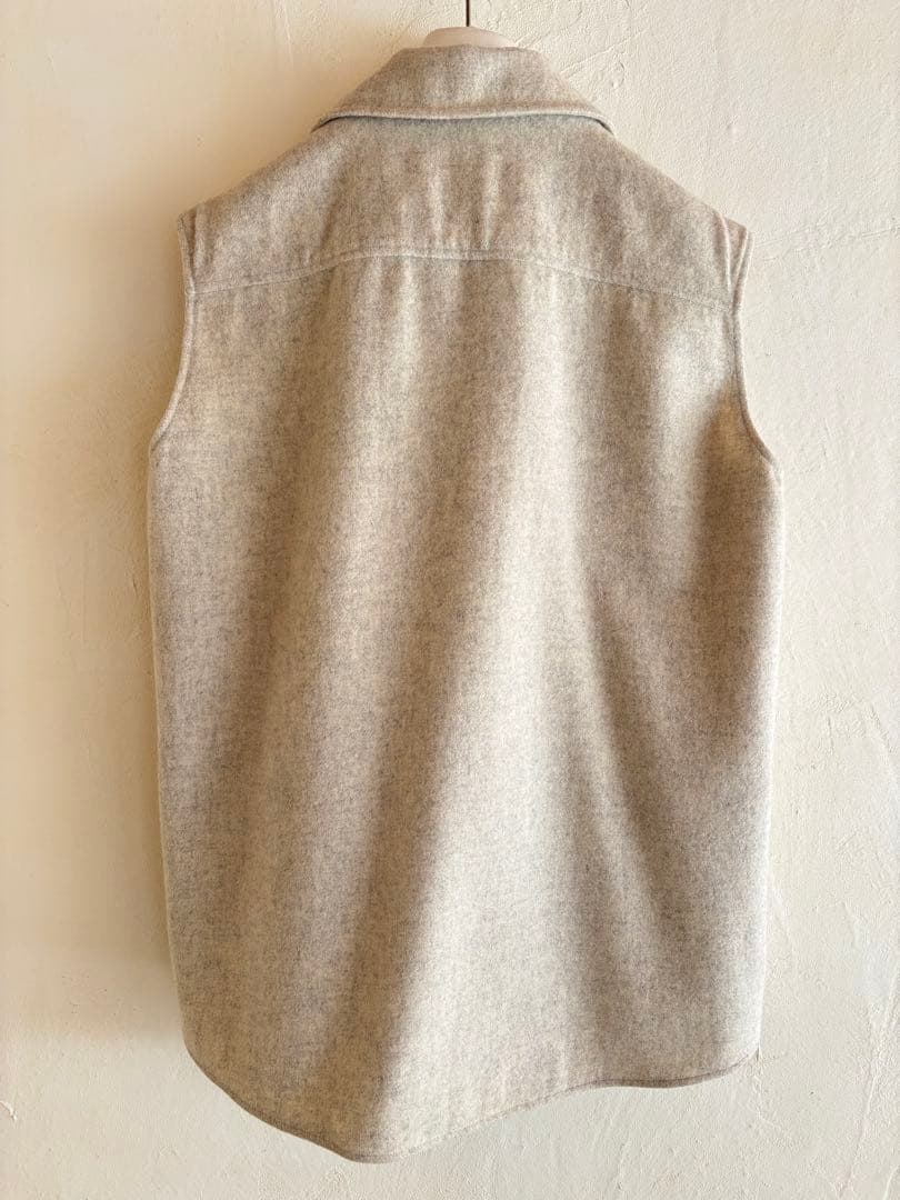 エルメスマルジェラ期　アルパカオーバーベスト　ベージュ　38サイズ　フランス製