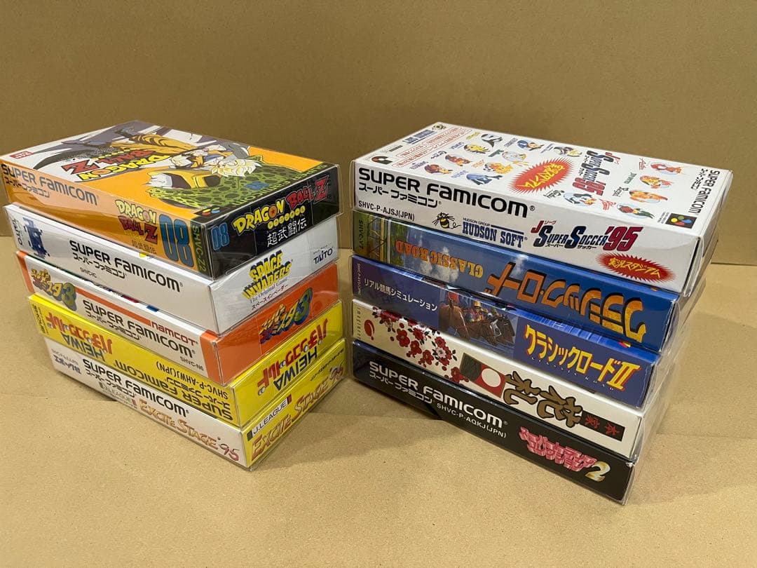 スーパーファミコンソフト箱付き10本セット 保護クリアケース付 良品 まとめ売り