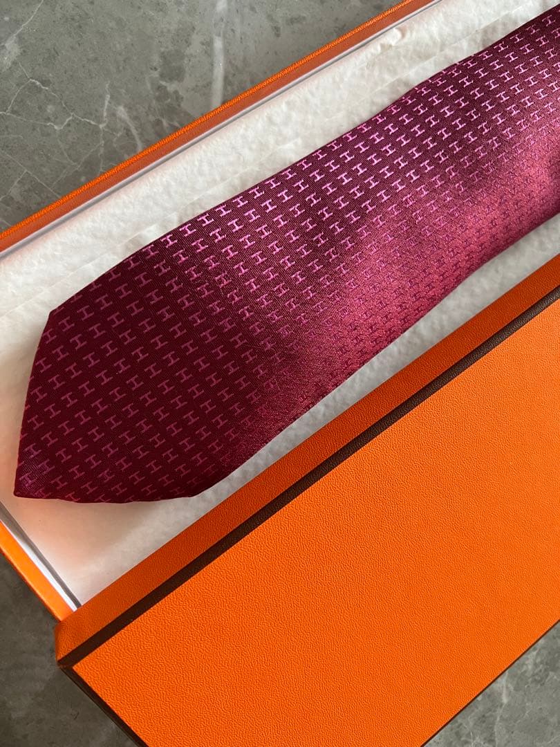 未使用★超メルカリ市特価★エルメス ファソネHネクタイ★★Hermès