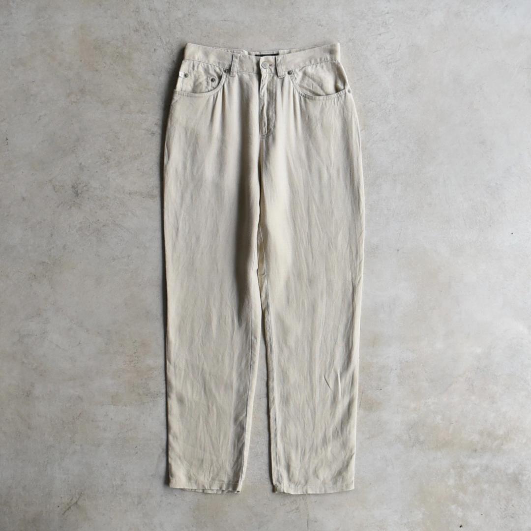 90s ラルフローレン 高級 リネン パンツ 6 スラックス USA