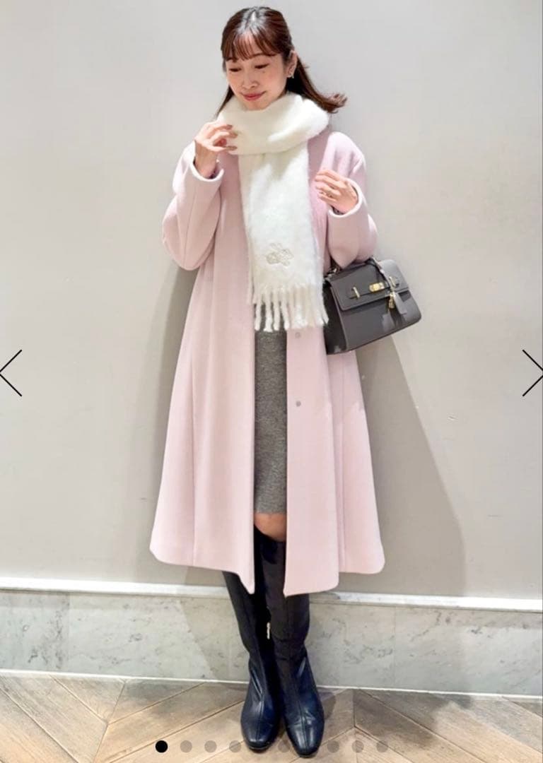 【25年完売品★新品タグ付き】CELFORD カシミヤ混ノーカラーコート38