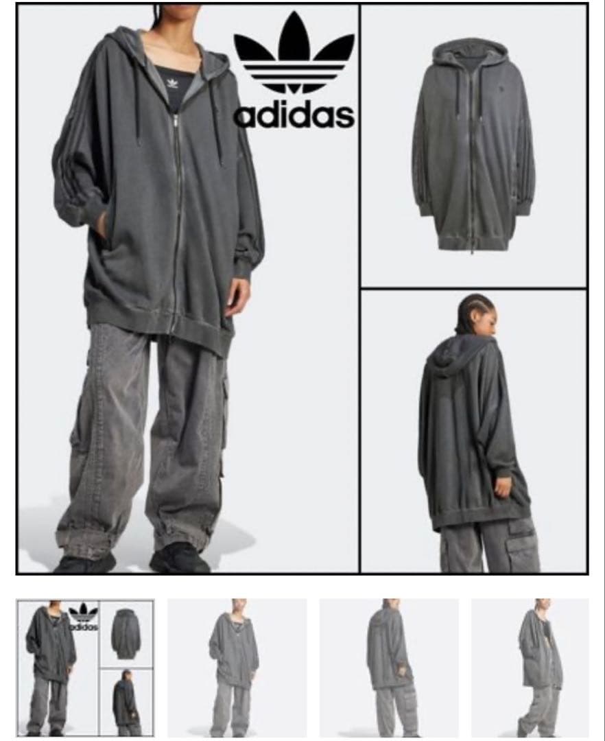 Adidasシーズン2ウォッシュド ダブルジップパーカー