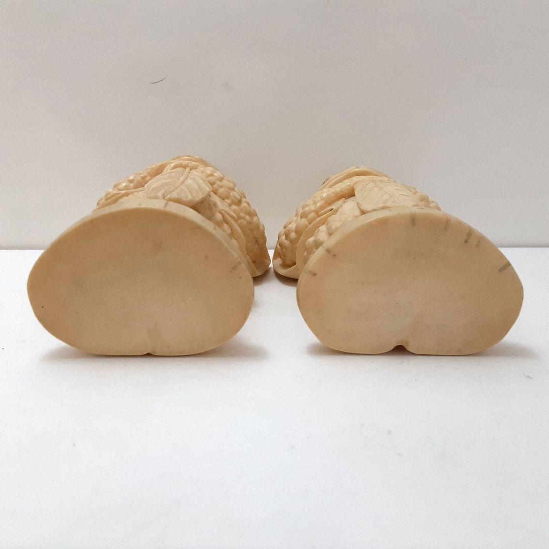 Y1238 極上 細密彫刻 カエル チェス駒 32体 総重量2087g