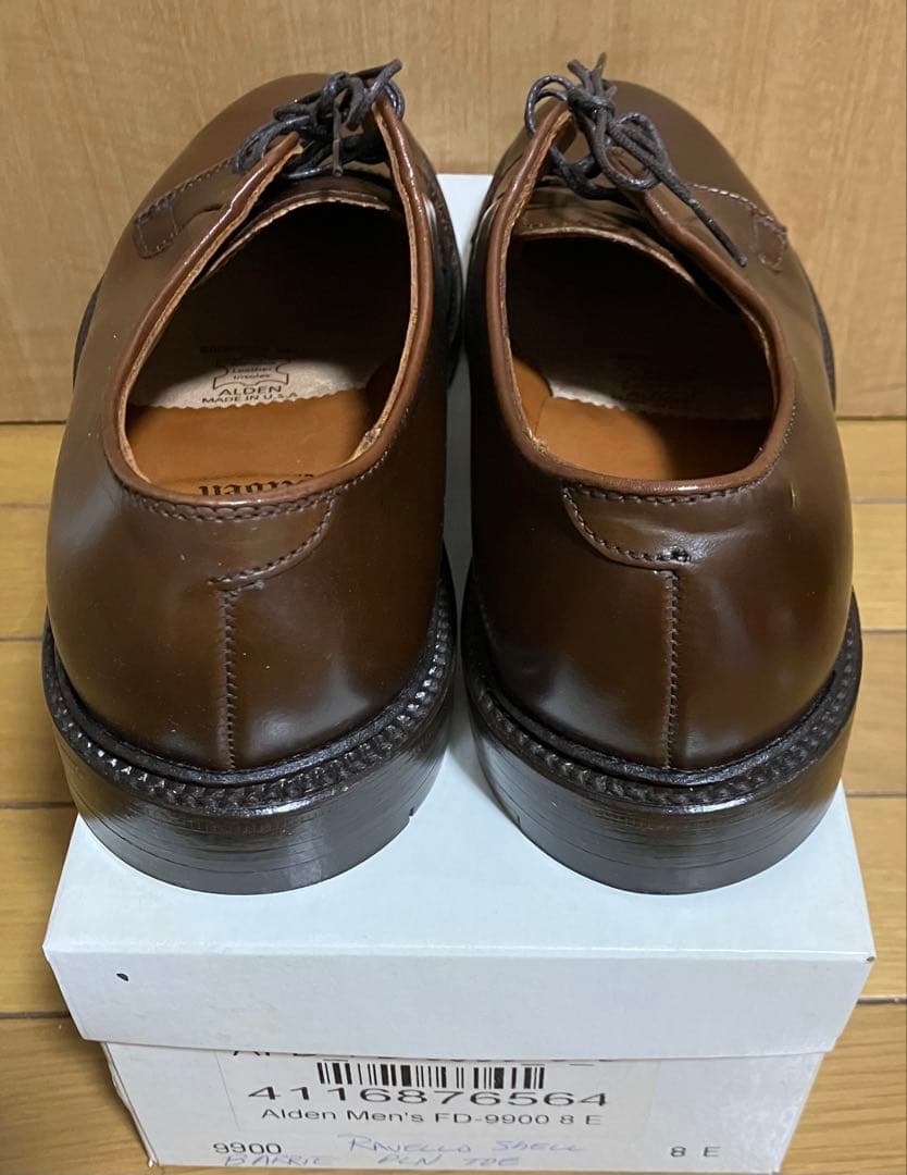 【新品未使用】Alden 9900 プレーントゥ ラベロコードバン 8E