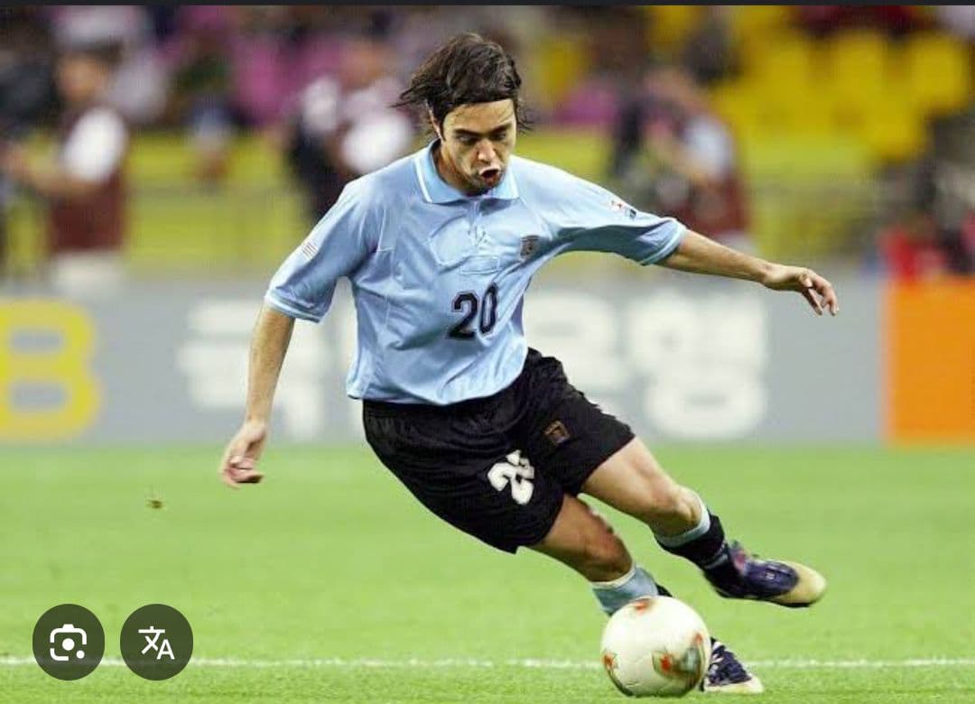 02年日韓WP ウルグアイ代表 20 レコバ　インテル　正規オーセンティック