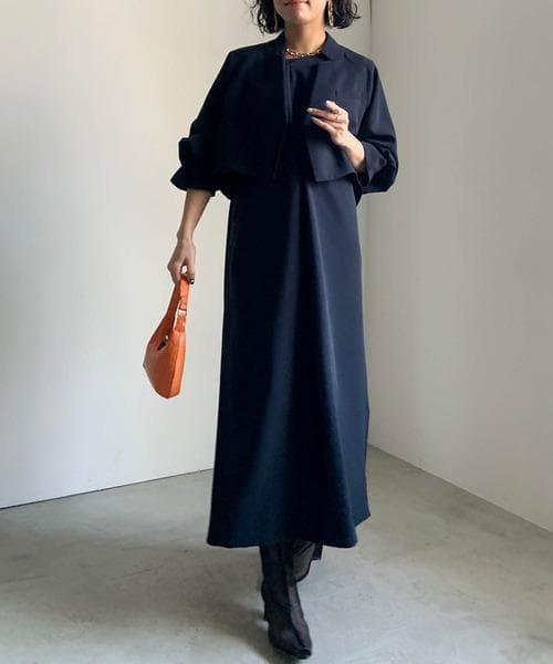 美品 AMERI OTONA SHORT JACKET SET UP DRESS