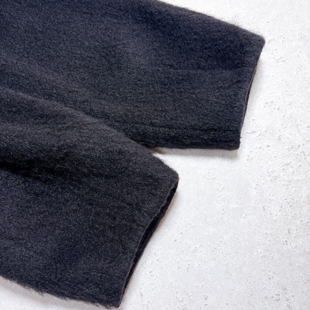 アルアバイル　モヘヤ混　シャギーノーカラージャケット　ショートコート