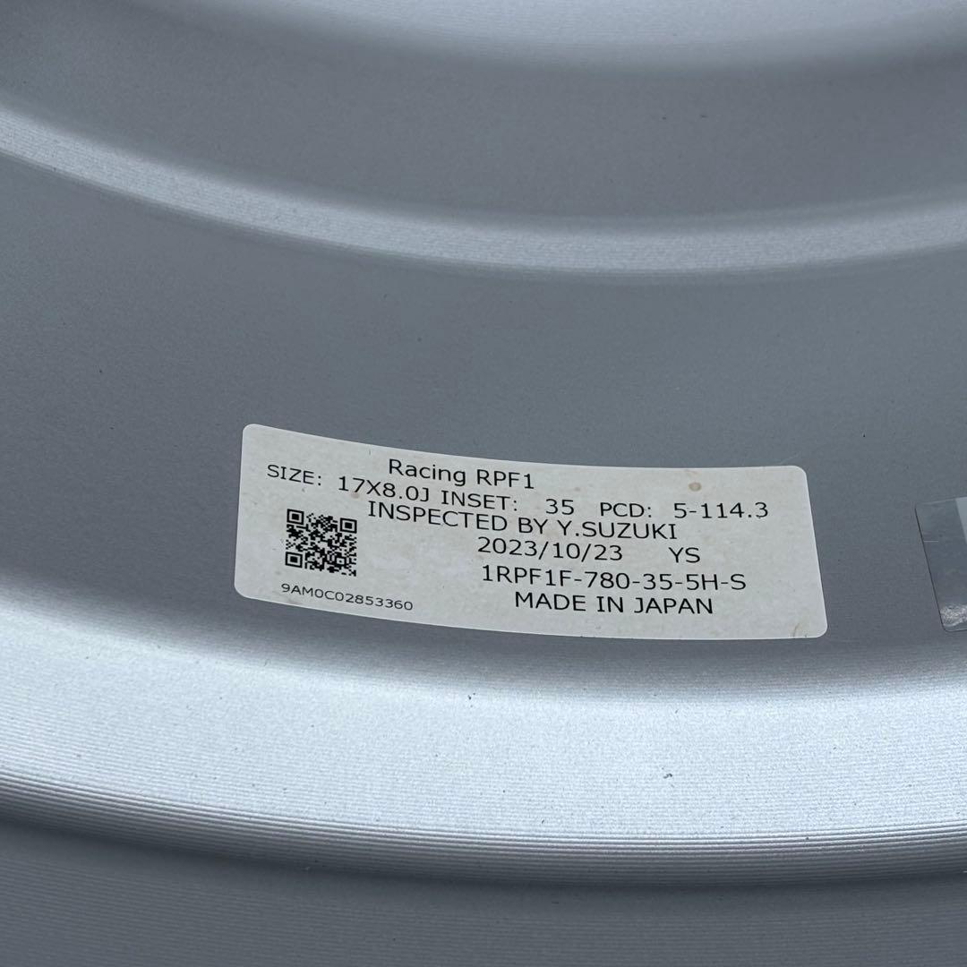 ENKEI RPF1 17インチ 8j オフセット35 2本