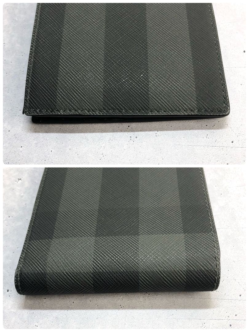 ✨️現行✨️ バーバリー チェック バイフォールド ウォレット 二つ折り財布 グレー