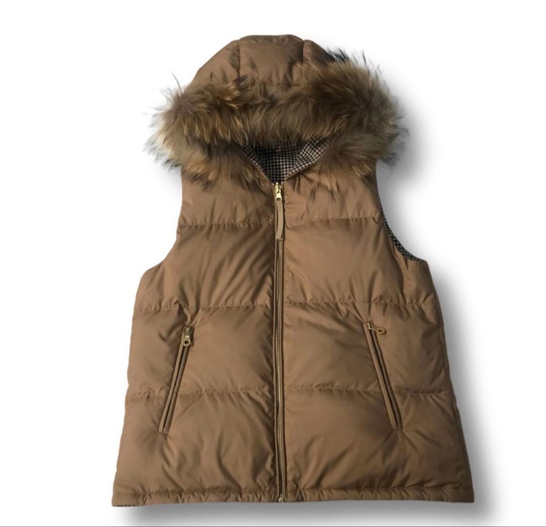 BLUE LABEL CRESTBRIDGEカナダダウンリバーシブルファーベスト