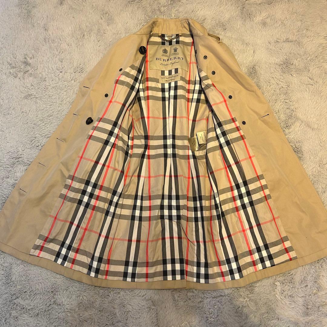 美品　バーバリー　トレンチコート　サンドリンガム　ロング　ハニーベージュ