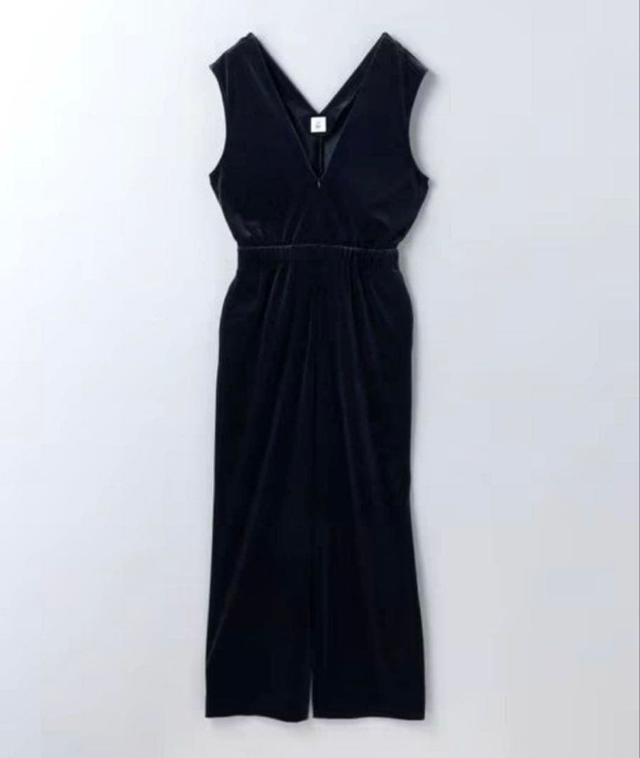 6 （ROKU） ベロア Vネック オールインワン