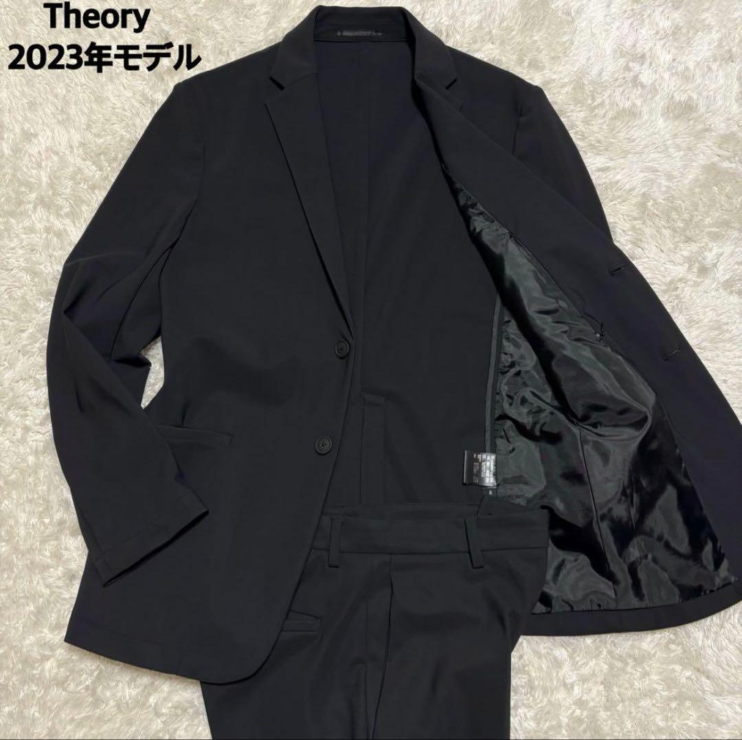 セオリー　2023年モデル　イージー　トラベルスーツ　カジュアル　伸縮性　黒　S