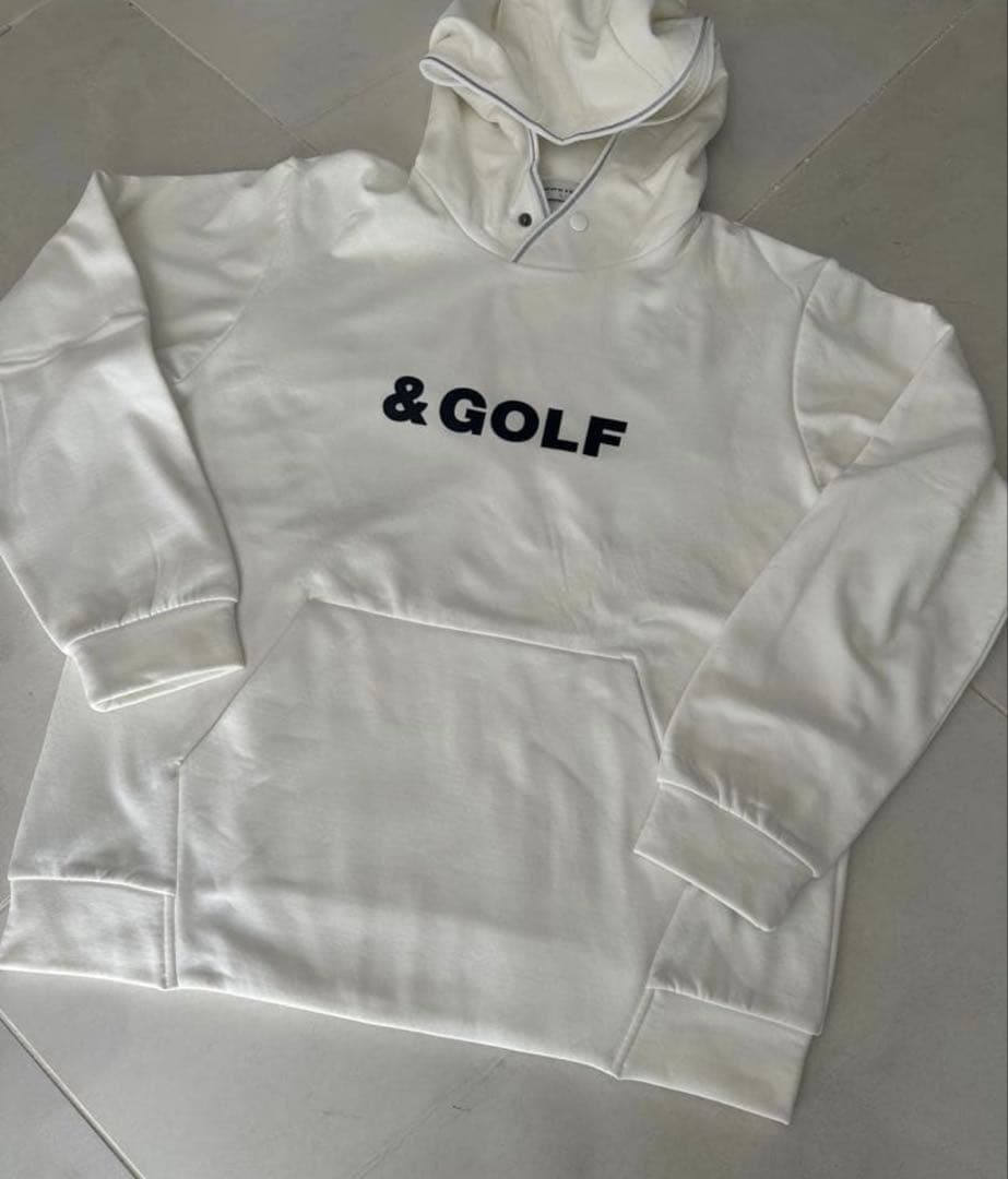 未使用＆GOLF バックグリッドフリース プルパーカL