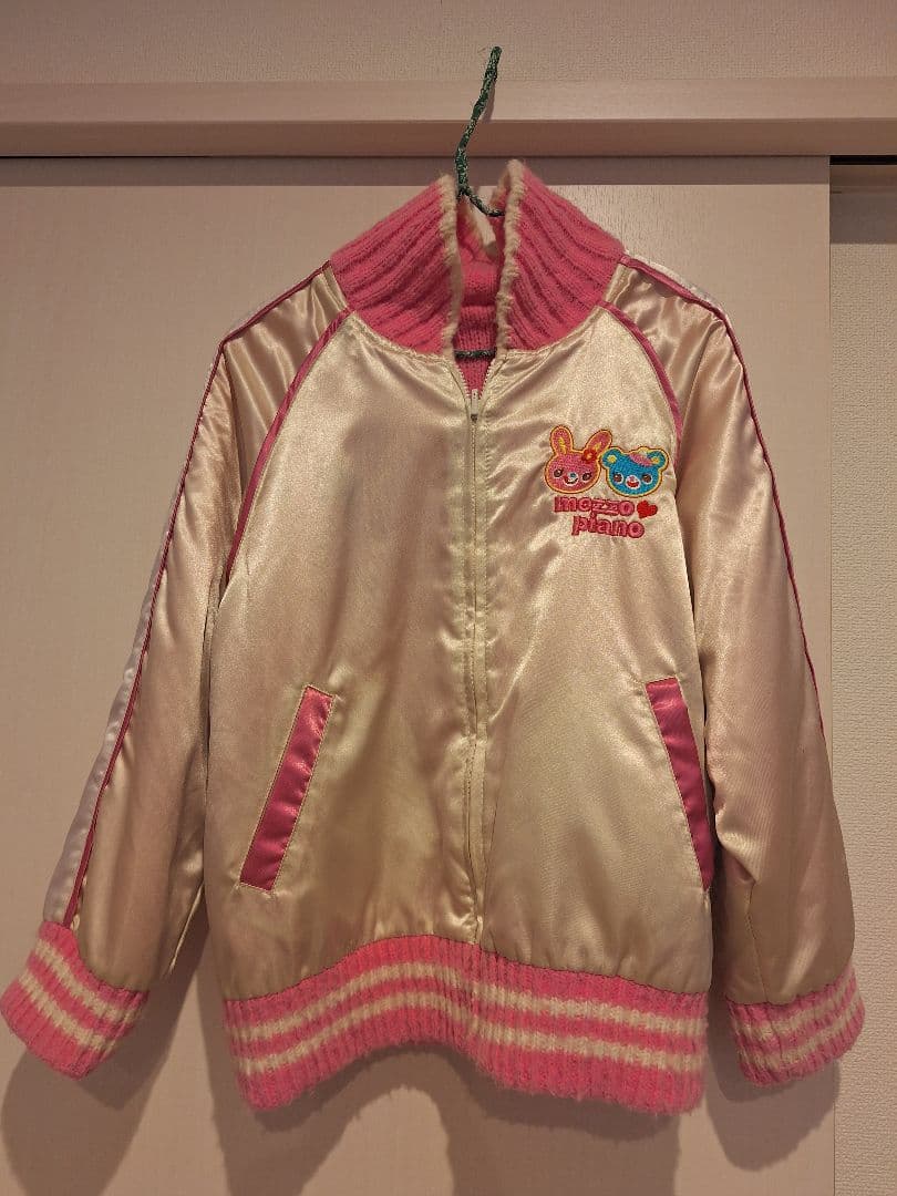 ​【希少】メゾピアノ ミミポポ刺繍リバーシブルジャケット130cm 平成レトロ