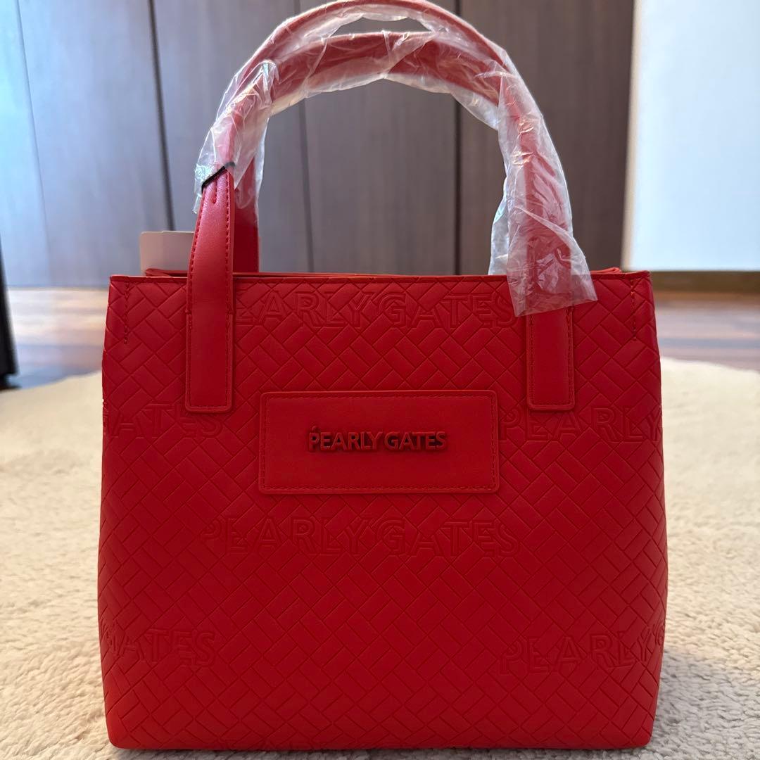 PEARLY GATES. カートバック 赤 (新品)