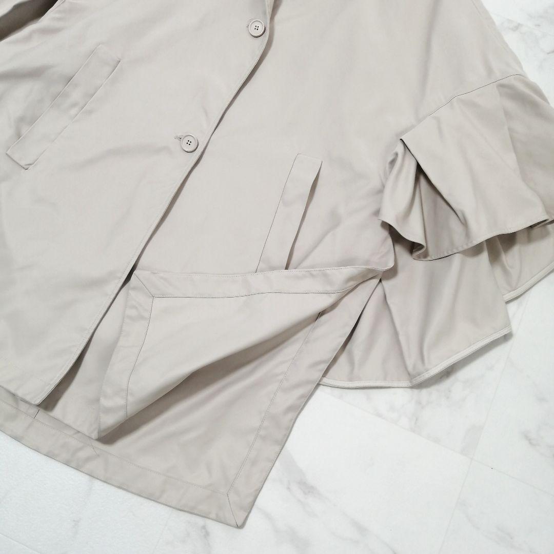 極美品✨ マックスマーラ　ポンチョ コート　近年モデル　白タグ　フリル　上品　F