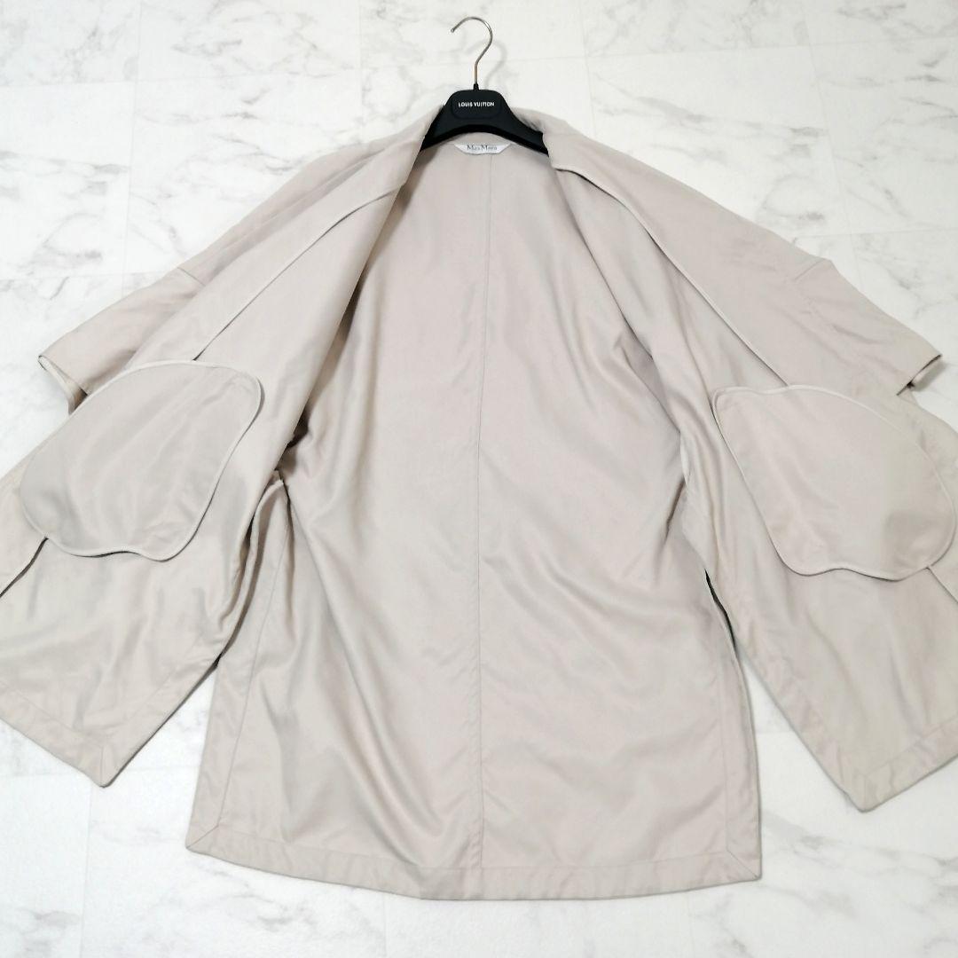 極美品✨ マックスマーラ　ポンチョ コート　近年モデル　白タグ　フリル　上品　F