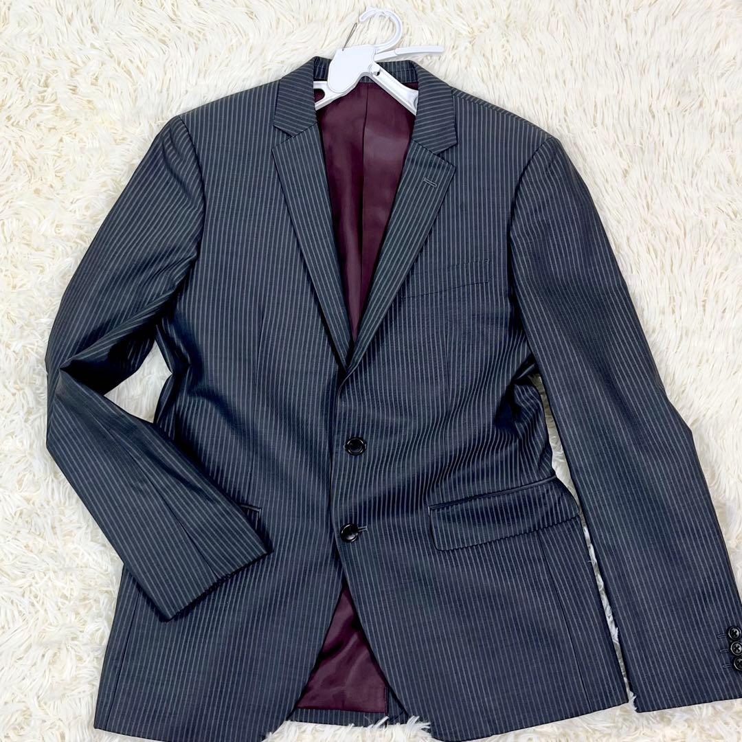 TAKEO KIKUCHI ストライプ ビジネススーツ ダークグレー サイズ3