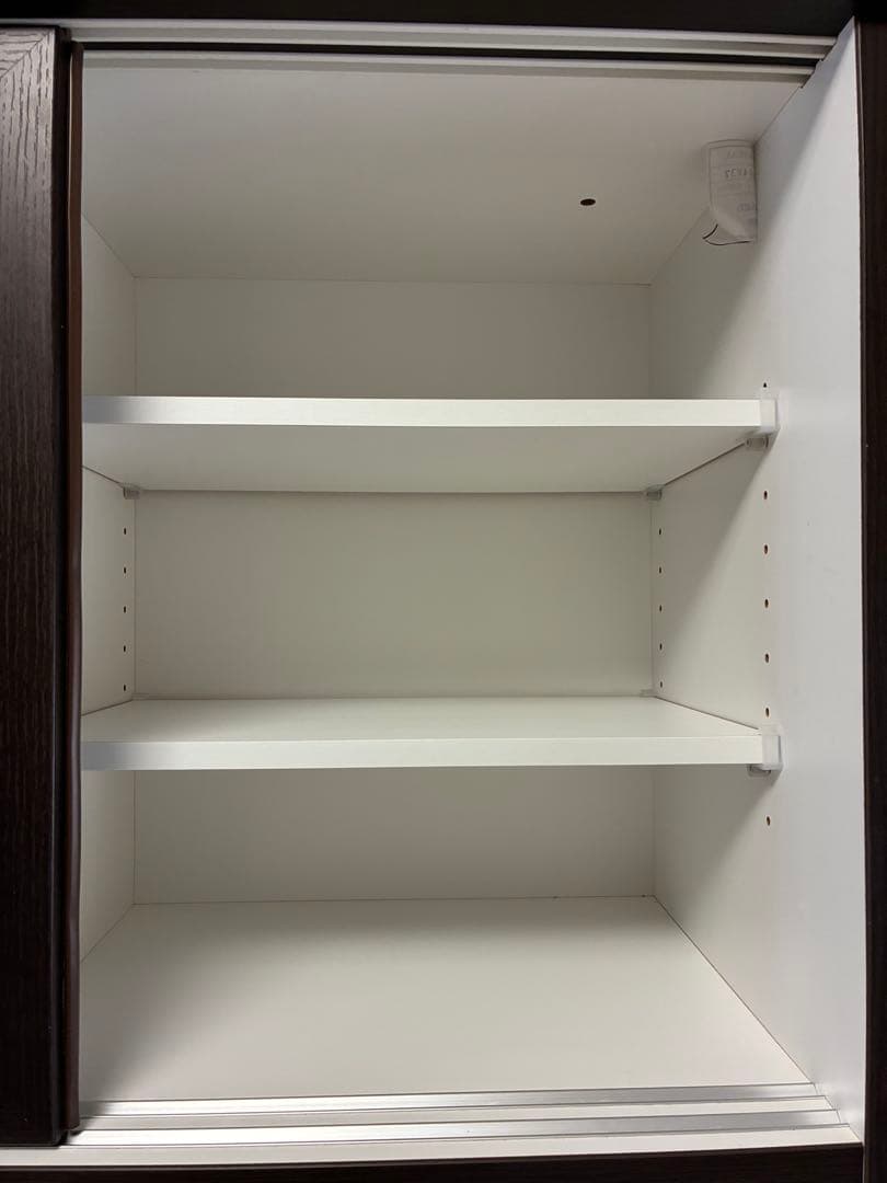 【期間限定】キッチンボード幅90cm ダークブラウン 食器棚 レンジボード収納付