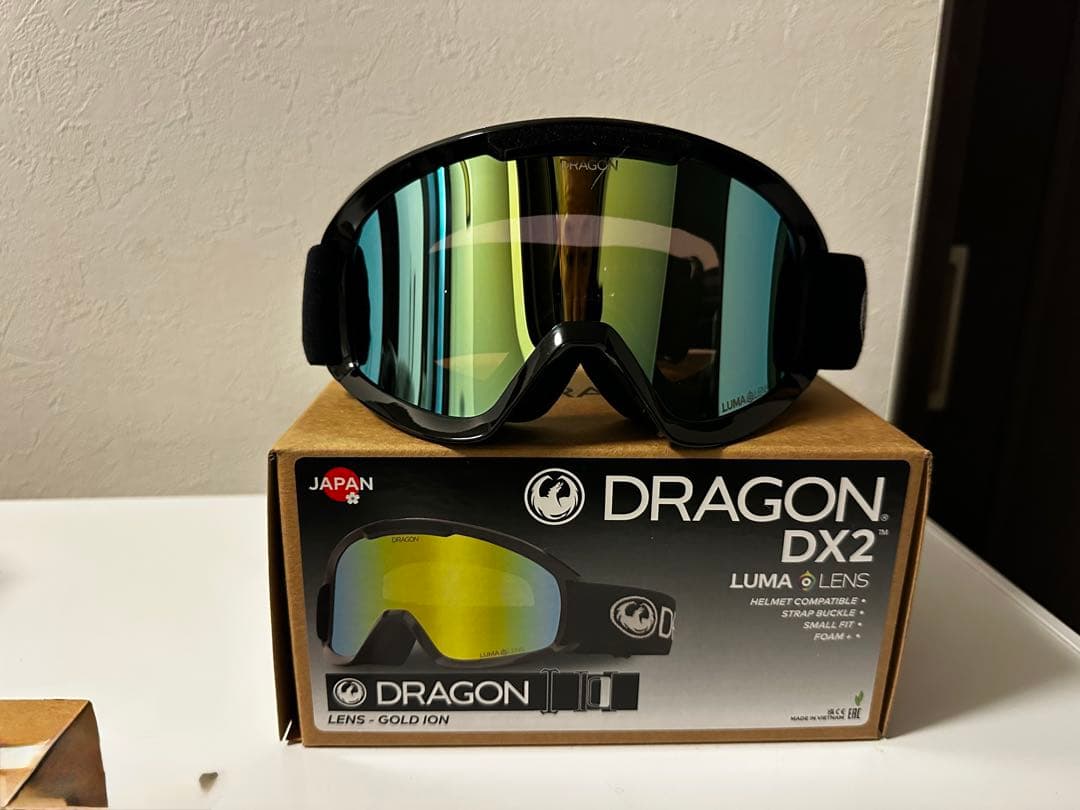 めるっぺ⭐︎Dragon DX2 ゴーグル LUMAレンズ ゴールドアイオン